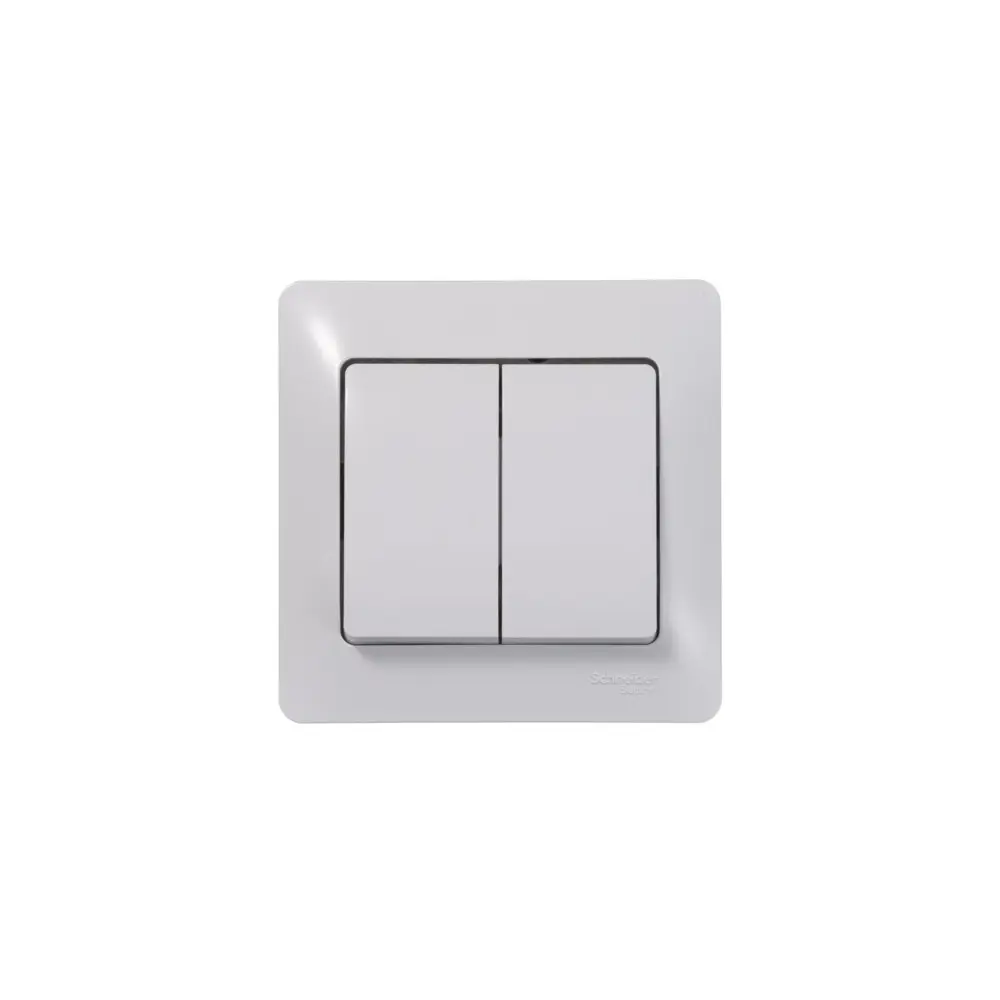 Фото Выключатель встраиваемый Systeme electric Glossa GSL000151 2 клавиши цвет белый Фото Выключатель встраиваемый Systeme electric Glossa GSL000151 2 клавиши цвет белый