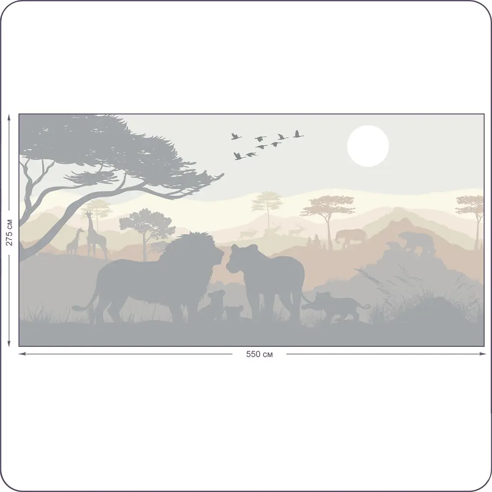 Фото 2 Фотообои бесшовные флизелиновые Barton Wall 550x275 см Сафари лев K260