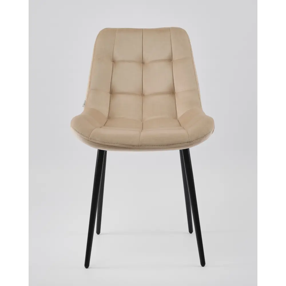 Фото 2 Комплект стульев 2 шт Myfar Феникс 51x82x59.5 см велюр цвет бежевый