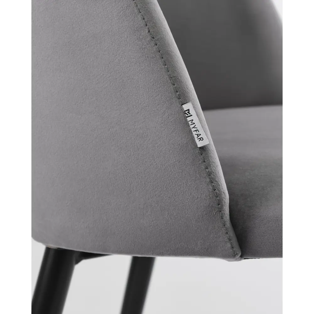 Фото 3 Стул Myfar Бенедикт 48x81x55 см велюр цвет серый