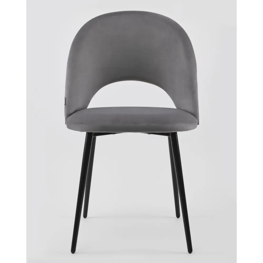 Фото 2 Стул Myfar Бенедикт 48x81x55 см велюр цвет серый