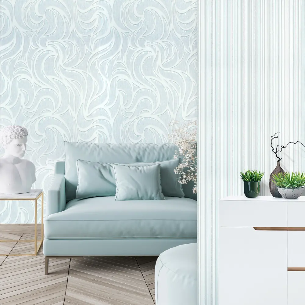 Фото 5 Обои виниловые Style decor Мирея 0.53 м голубые 0436-81 Фото 5 Обои виниловые Style decor Мирея 0.53 м голубые 0436-81