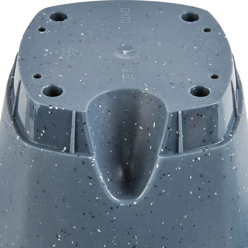 Фото 4 Горшок цветочный Ingreen Stone ø17 h16.5 см v2.5 л пластик темный серый