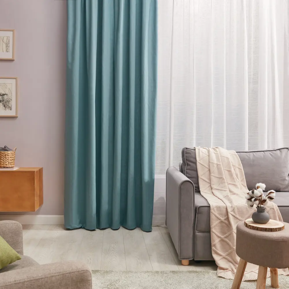 Фото Штора на ленте Inspire Leya 200x280 см цвет бирюзовый Фото Штора на ленте Inspire Leya 200x280 см цвет бирюзовый