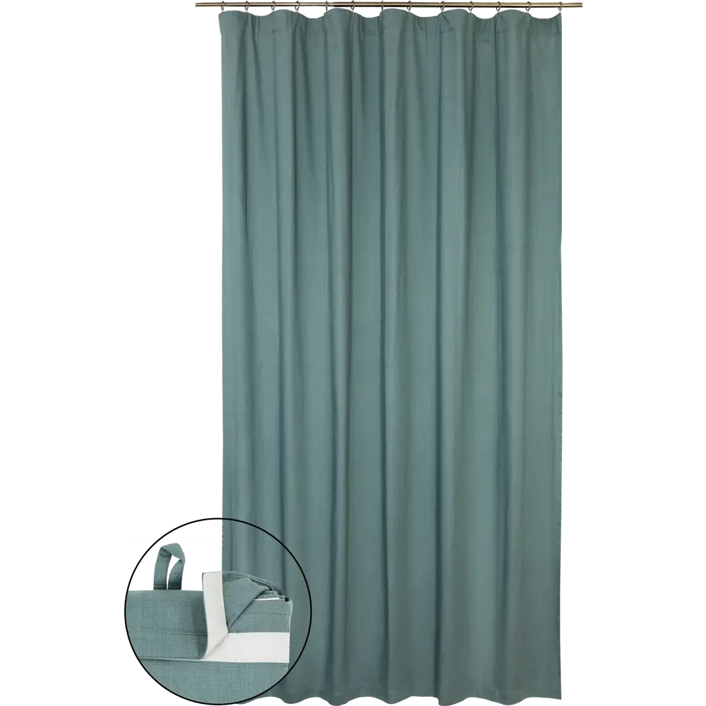 Фото 3 Штора на ленте Inspire Leya 200x280 см цвет бирюзовый Фото 3 Штора на ленте Inspire Leya 200x280 см цвет бирюзовый