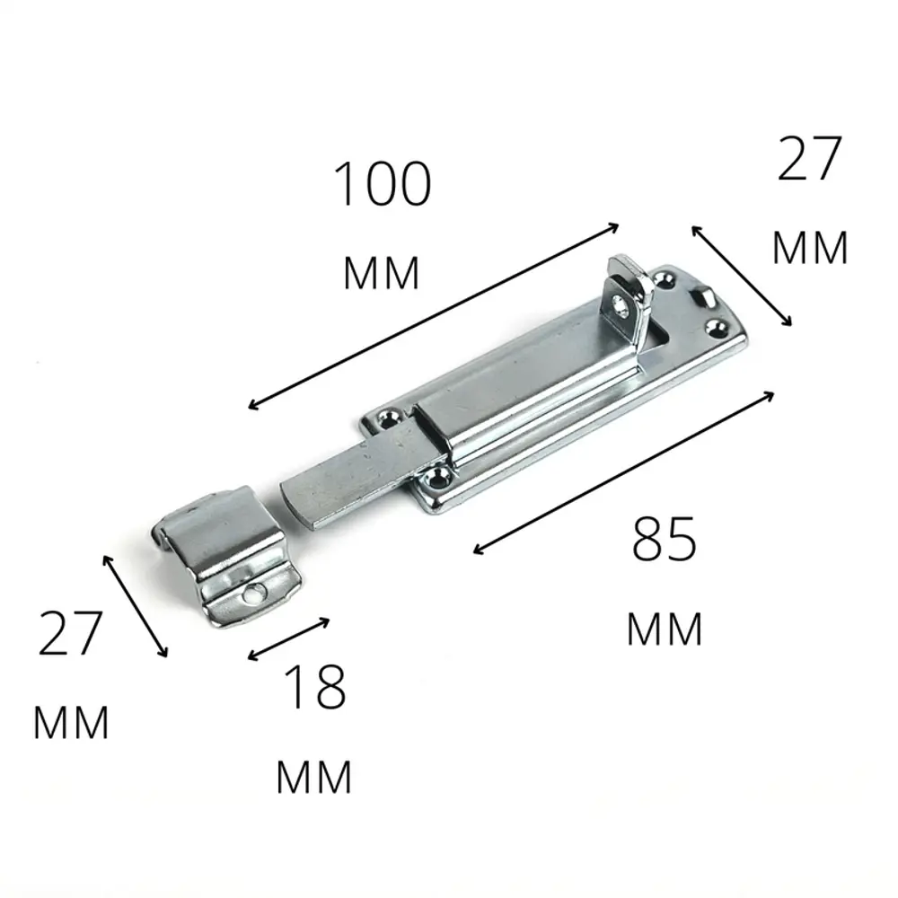 Фото 2 Шпингалет прямой накладной для навесного замка Aldeghi Luigi S.p.A. 100x27 мм оцинкованная сталь 2 шт. Фото 2 Шпингалет прямой накладной для навесного замка Aldeghi Luigi S.p.A. 100x27 мм оцинкованная сталь 2 шт.