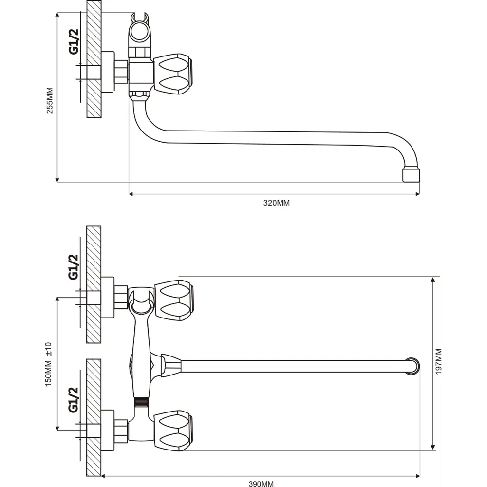 Фото 2 Смеситель для ванны ЦЕ-1786202000 двухвентильный с душевой лейкой цвет серебристый Фото 2 Смеситель для ванны ЦЕ-1786202000 двухвентильный с душевой лейкой цвет серебристый