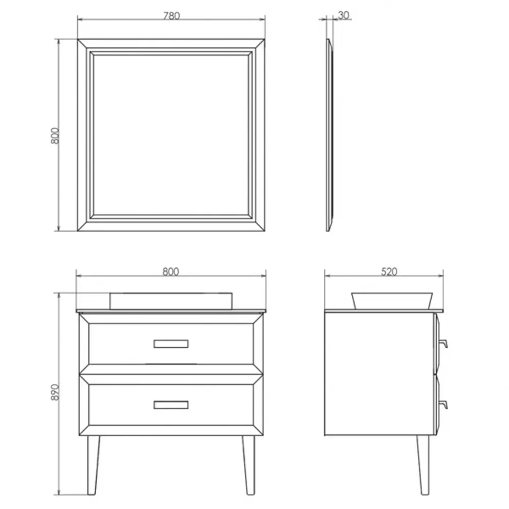 Фото 4 Зеркало для ванной Comforty 00004143507CF 78x80см Фото 4 Зеркало для ванной Comforty 00004143507CF 78x80см