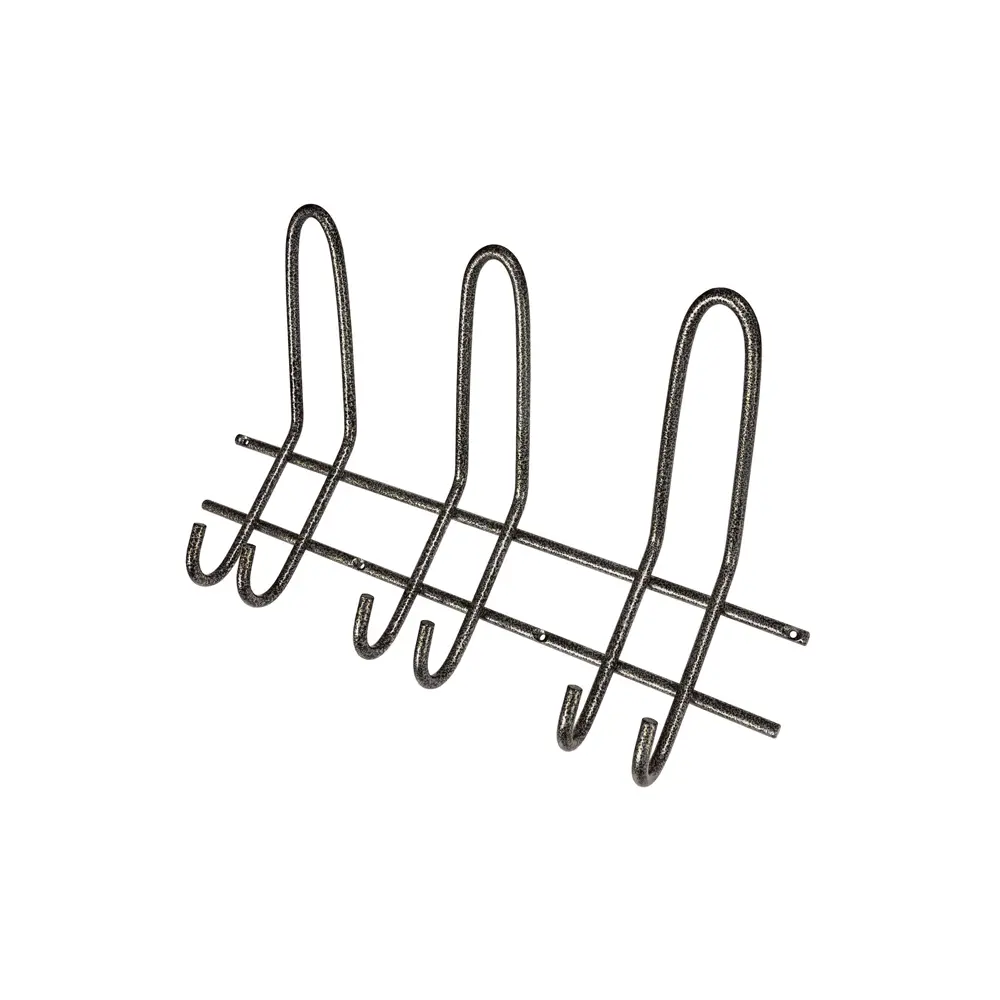 Фото Вешалка для вещей 9 крючков Трибатрон 87823 40x22x10 см сталь цвет античное серебро Фото Вешалка для вещей 9 крючков Трибатрон 87823 40x22x10 см сталь цвет античное серебро