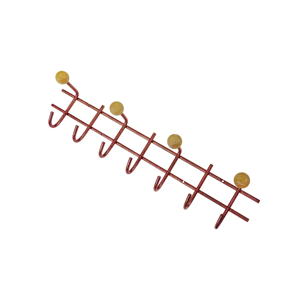 Фото Настенная вешалка 11 крючков Трибатрон 87609 58x12.50x12 см сталь цвет античная медь