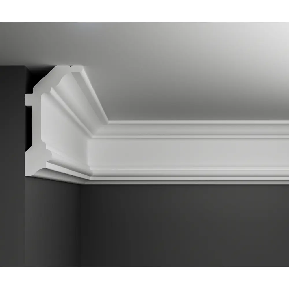 Фото 2 Потолочный плинтус Decostar DuroStyle из дюрополимера 2000x95x50мм белый 10шт Фото 2 Потолочный плинтус Decostar DuroStyle из дюрополимера 2000x95x50мм белый 10шт