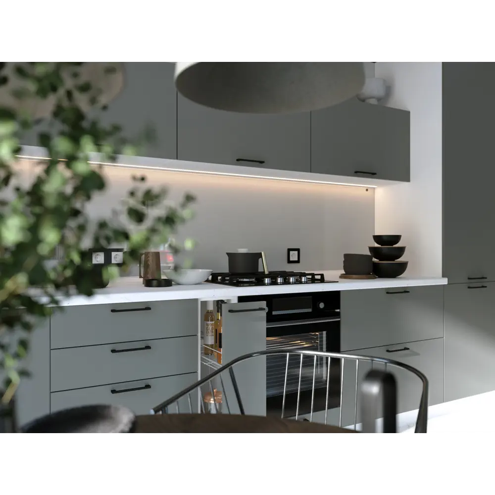 Фото 3 Навесной шкаф со стеклом Сурская мебель Валерия 60x35.8x31.8 см ЛДСП цвет монблан софт