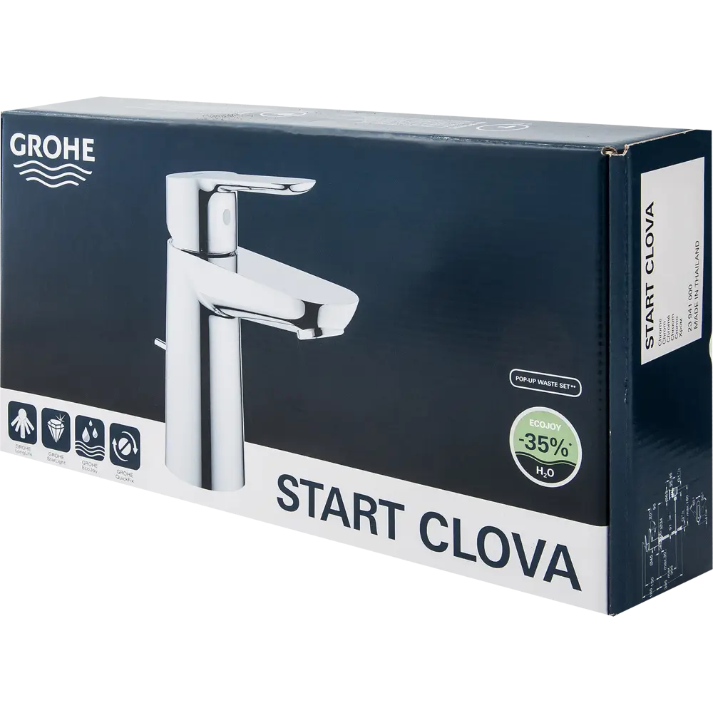 Фото 18 Смеситель для раковины Grohe Startclova M однорычажный цвет хром