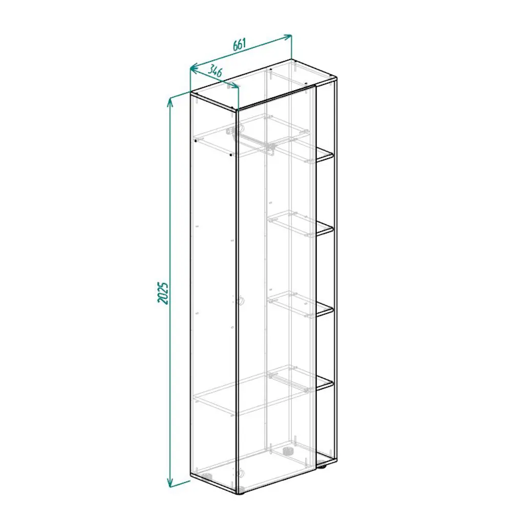 Фото 5 Шкаф распашной Мебельная интеграция 66.1x202.5x34.6 см ЛДСП цвет белый текстурный Фото 5 Шкаф распашной Мебельная интеграция 66.1x202.5x34.6 см ЛДСП цвет белый текстурный