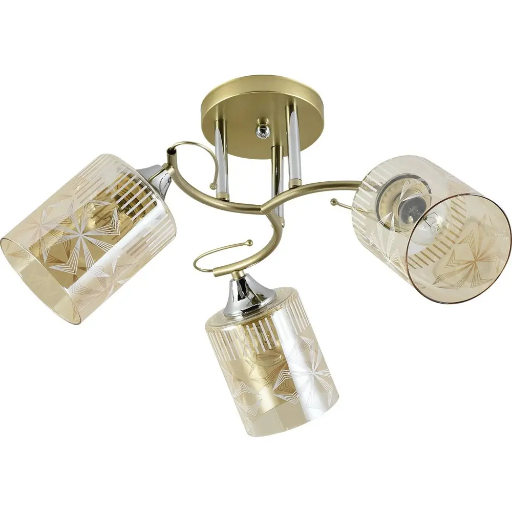 Фото 5 Люстра потолочная Reluce 11382-0.3-03b gold+cr 3 лампы 9 м² цвет золото Фото 5 Люстра потолочная Reluce 11382-0.3-03b gold+cr 3 лампы 9 м² цвет золото