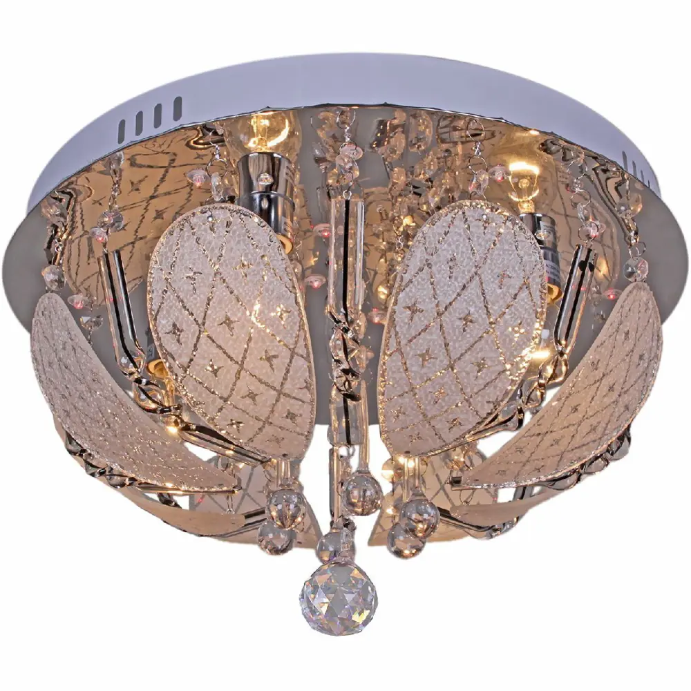 Фото 4 Люстра потолочная Reluce 55649-0.3-04 4 лампы 8 м² цвет хром