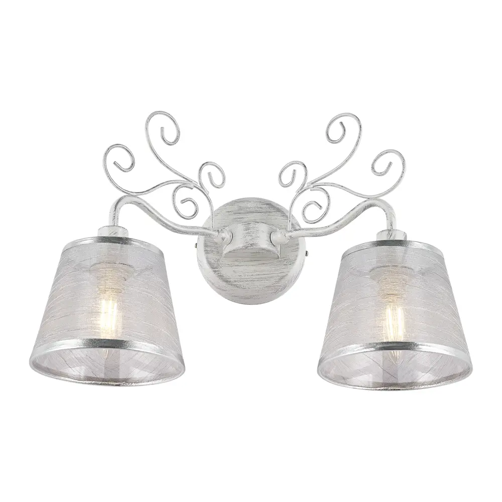 Фото Настенный светильник Arte perfetto luce 3334.1322.2w.wt.sl цвет белый Фото Настенный светильник Arte perfetto luce 3334.1322.2w.wt.sl цвет белый