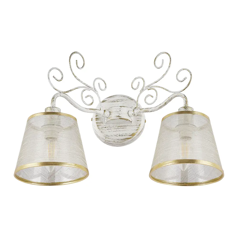 Фото Настенный светильник Arte perfetto luce 3334.1322.2w.wt.g цвет белый Фото Настенный светильник Arte perfetto luce 3334.1322.2w.wt.g цвет белый