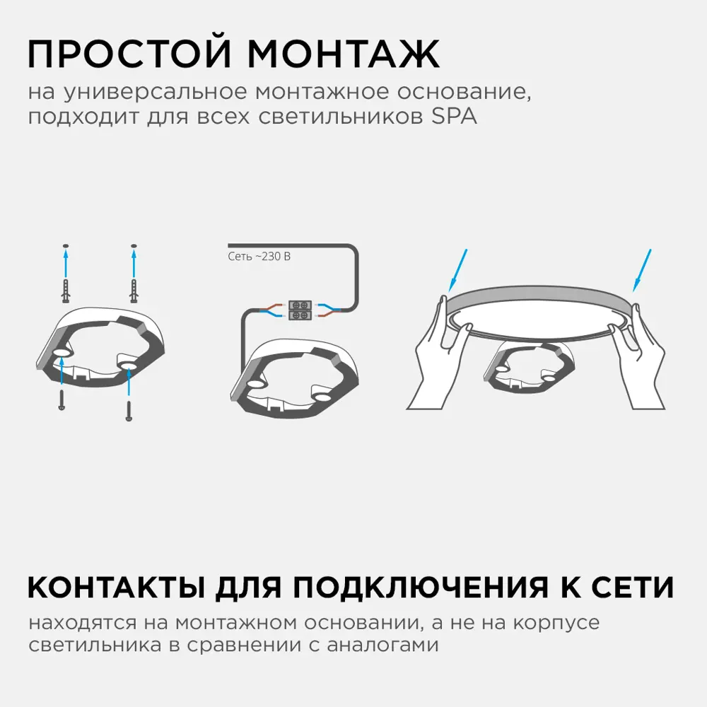 Фото 3 Светильник настенно-потолочный светодиодный Apeyron 18-142 8 м² нейтральный белый свет цвет белый Фото 3 Светильник настенно-потолочный светодиодный Apeyron 18-142 8 м² нейтральный белый свет цвет белый