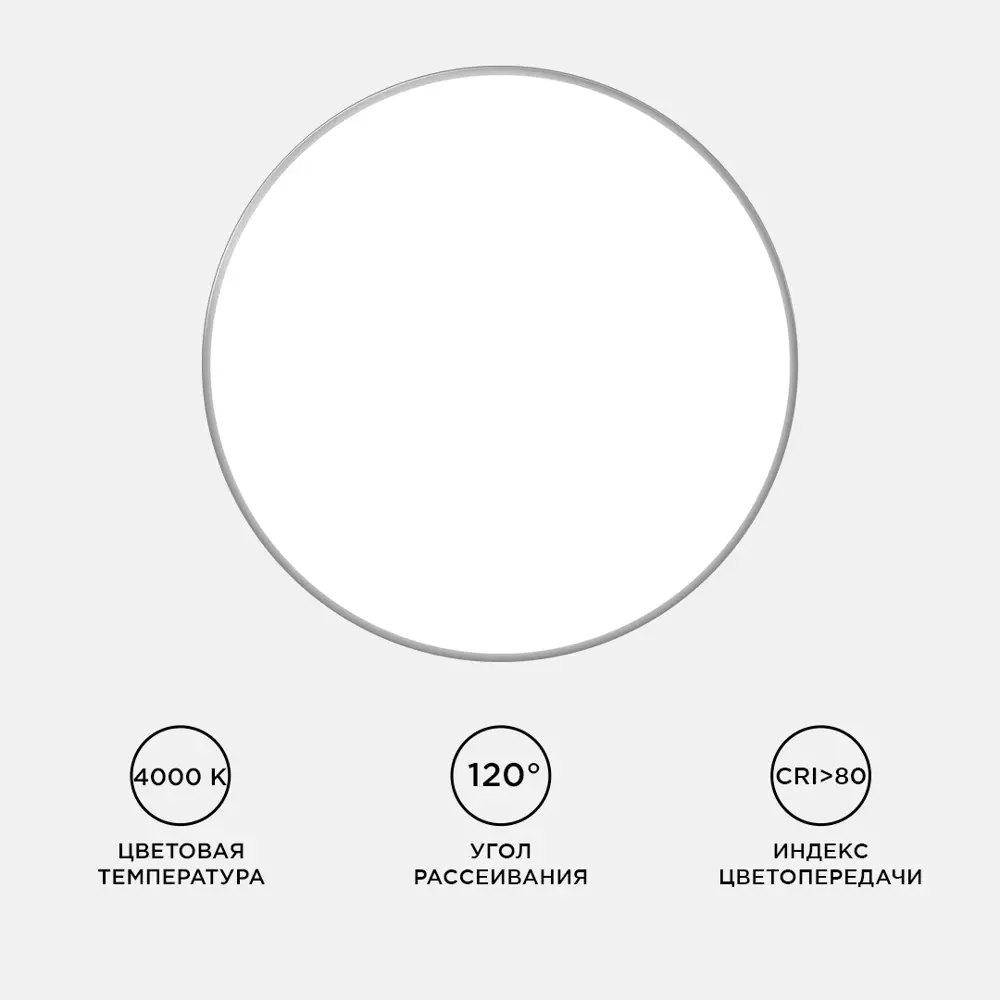 Фото 4 Светильник настенно-потолочный светодиодный Apeyron 18-143 8 м² нейтральный белый свет цвет серый/серебристый Фото 4 Светильник настенно-потолочный светодиодный Apeyron 18-143 8 м² нейтральный белый свет цвет серый/серебристый