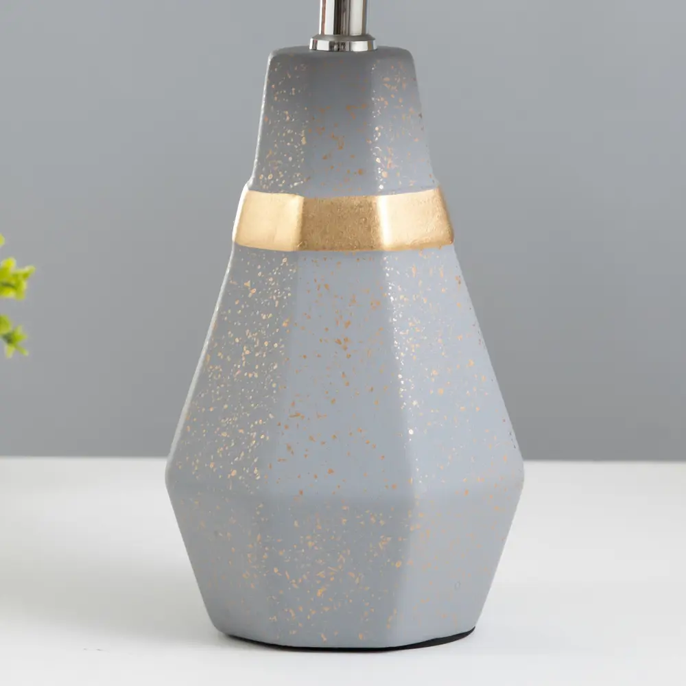 Фото 4 Настольная лампа Risalux айседора E14 40 Вт 23x23x40 см snp010 9925602 цвет серый/серебристый