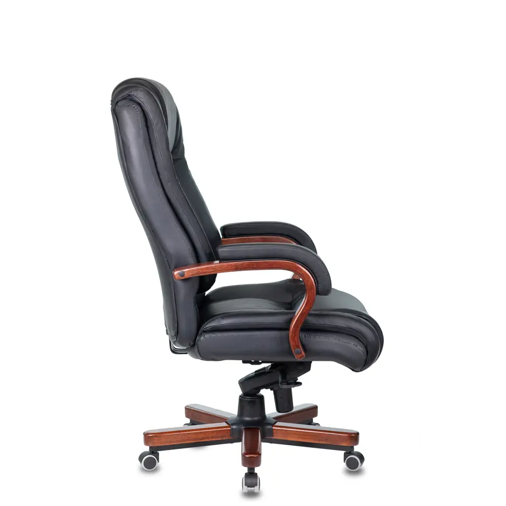 Фото 3 Офисное кресло Бюрократ T-9925Walnut 75.50x123x85 см кожа цвет черный Фото 3 Офисное кресло Бюрократ T-9925Walnut 75.50x123x85 см кожа цвет черный