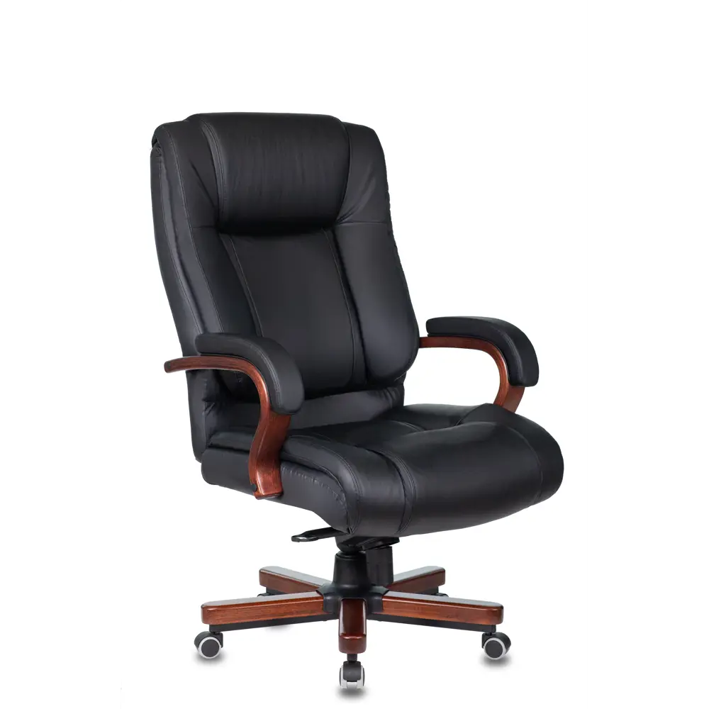 Фото Офисное кресло Бюрократ T-9925Walnut 75.50x123x85 см кожа цвет черный Фото Офисное кресло Бюрократ T-9925Walnut 75.50x123x85 см кожа цвет черный