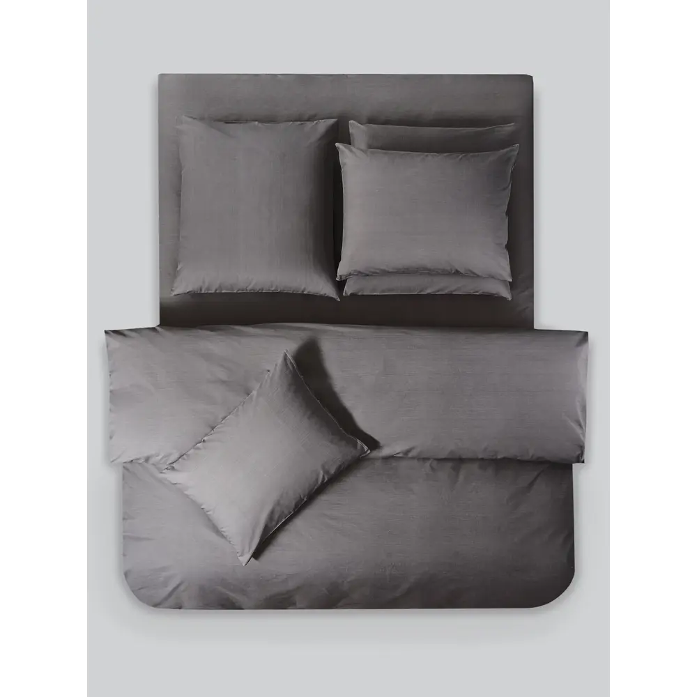 Фото 4 Простыня Sleep ix Сакаи 160x200 см темно-серая, перкаль, на резинке Фото 4 Простыня Sleep ix Сакаи 160x200 см темно-серая, перкаль, на резинке