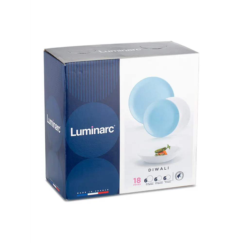 Фото 2 Столовый сервиз 18 предметов 6 персон Luminarc P5911 стекло цвет белый Фото 2 Столовый сервиз 18 предметов 6 персон Luminarc P5911 стекло цвет белый
