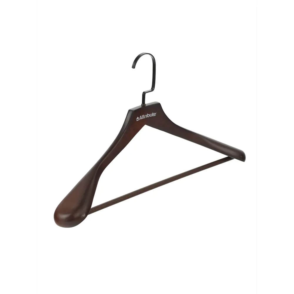 Фото 2 Плечики Attribute hanger 5.5x24x44.5 см дерево/металл цвет коричневый Фото 2 Плечики Attribute hanger 5.5x24x44.5 см дерево/металл цвет коричневый