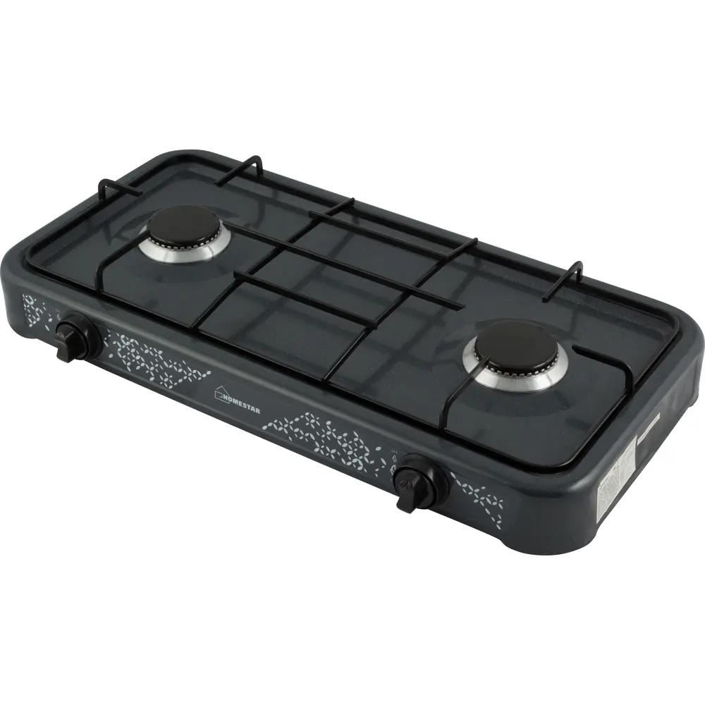 Фото 2 Газовая настольная плита Homestar HS-1202 59 см 2 конфорки цвет черный Фото 2 Газовая настольная плита Homestar HS-1202 59 см 2 конфорки цвет черный