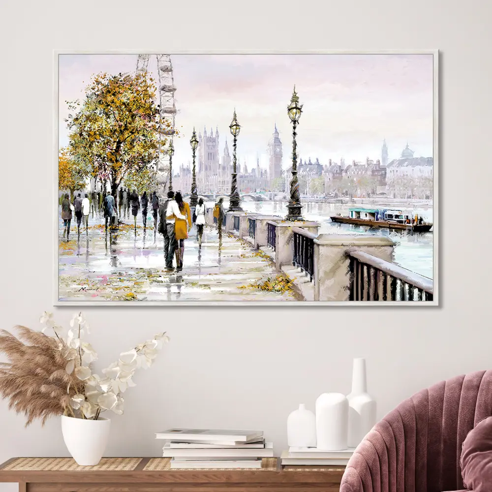Фото Картина в раме Grafis-art "Набережная Темзы" 63x93 см