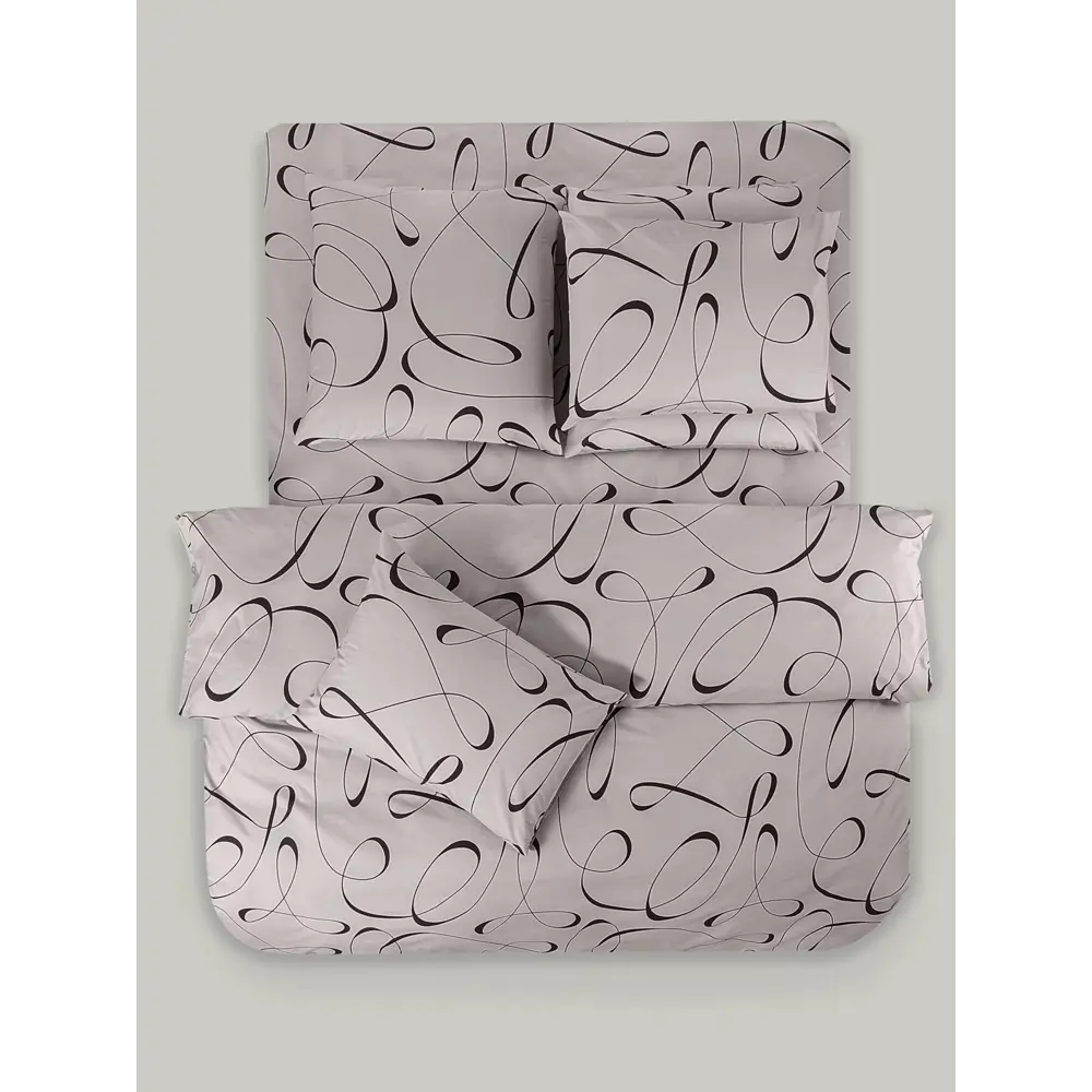 Фото 5 Комплект постельного белья Prime prive Фрея prmp911846, евро, перкаль, серый