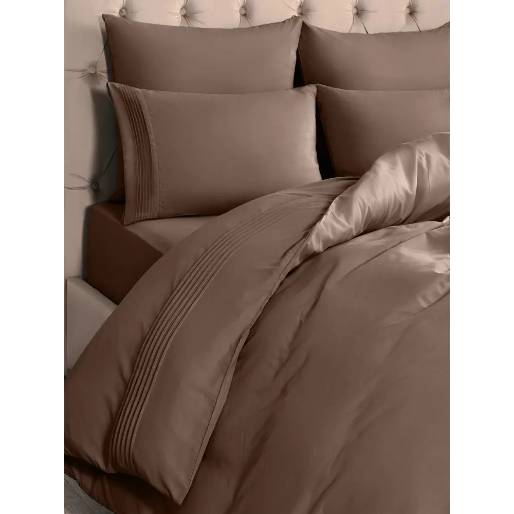 Фото 4 Комплект постельного белья Sleep ix Миоко pva942014, евро, сатин, коричневый Фото 4 Комплект постельного белья Sleep ix Миоко pva942014, евро, сатин, коричневый