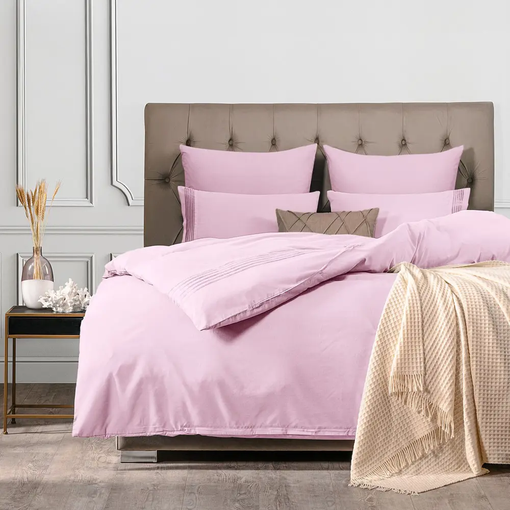 Фото Комплект постельного белья Sleep ix Миоко pva942038, евро, сатин, розовый Фото Комплект постельного белья Sleep ix Миоко pva942038, евро, сатин, розовый
