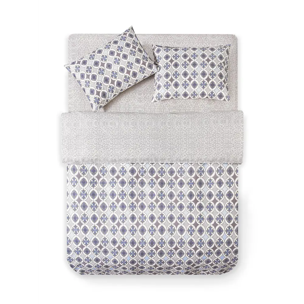 Фото 5 Комплект постельного белья Estia Ансари eta952175, 2-спальный, перкаль, серый, голубой Фото 5 Комплект постельного белья Estia Ансари eta952175, 2-спальный, перкаль, серый, голубой