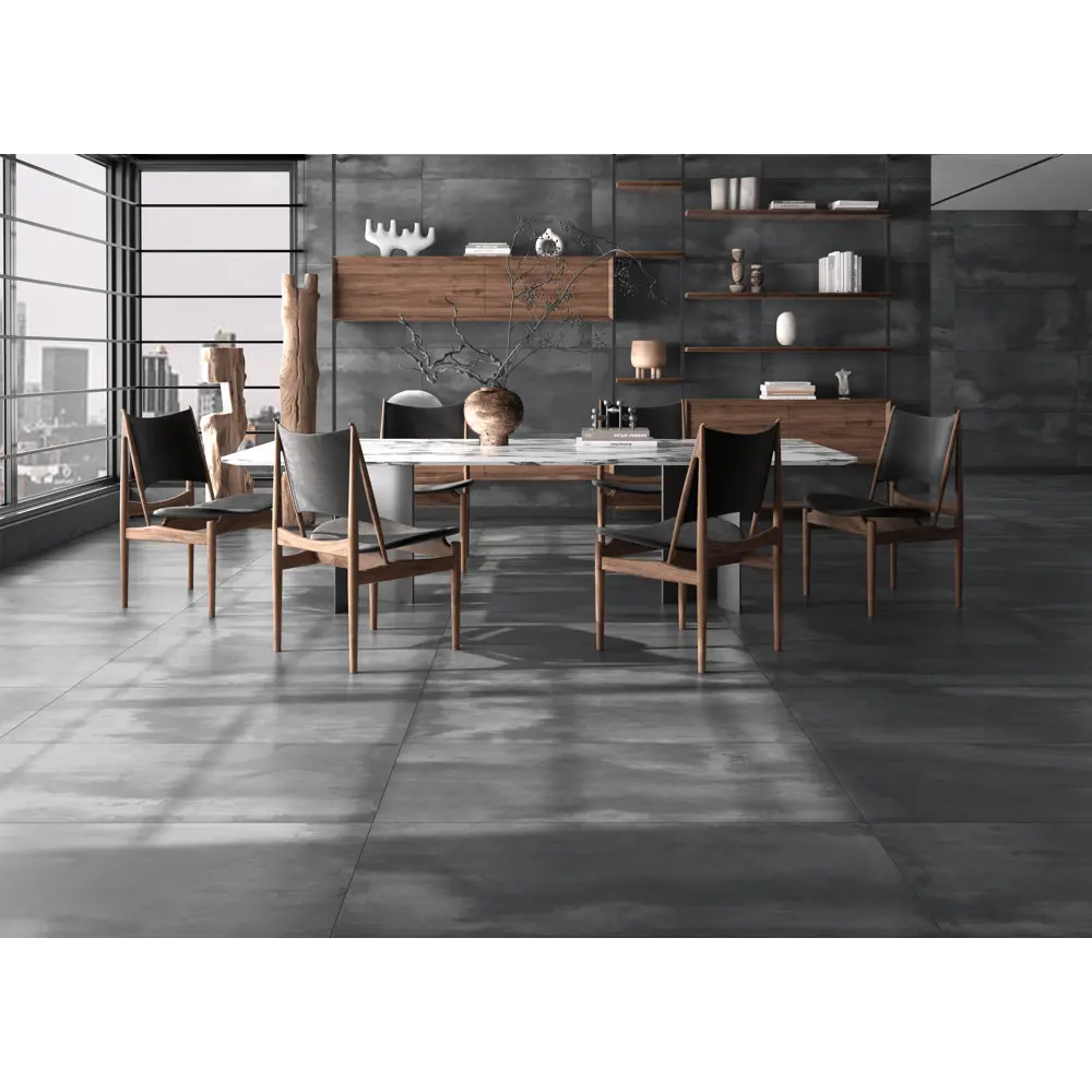 Фото Керамогранит Kerald Inferno niquel Inferno Niquel Metallic 60x120см 1.44 м² цвет черный, цена за упаковку Фото Керамогранит Kerald Inferno niquel Inferno Niquel Metallic 60x120см 1.44 м² цвет черный, цена за упаковку