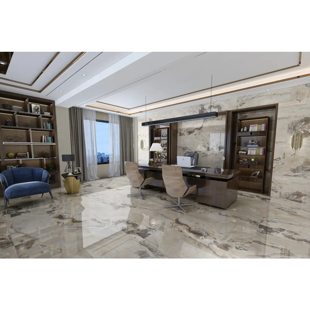 Фото Керамогранит Kerald 5054 glossy 60x120см 1.44 м² цвет белый, цена за упаковку Фото Керамогранит Kerald 5054 glossy 60x120см 1.44 м² цвет белый, цена за упаковку