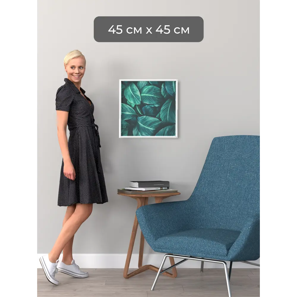 Фото 3 Рамка Первое ателье Niel-2wg-45x45 см, алюминий, цвет белый Фото 3 Рамка Первое ателье Niel-2wg-45x45 см, алюминий, цвет белый