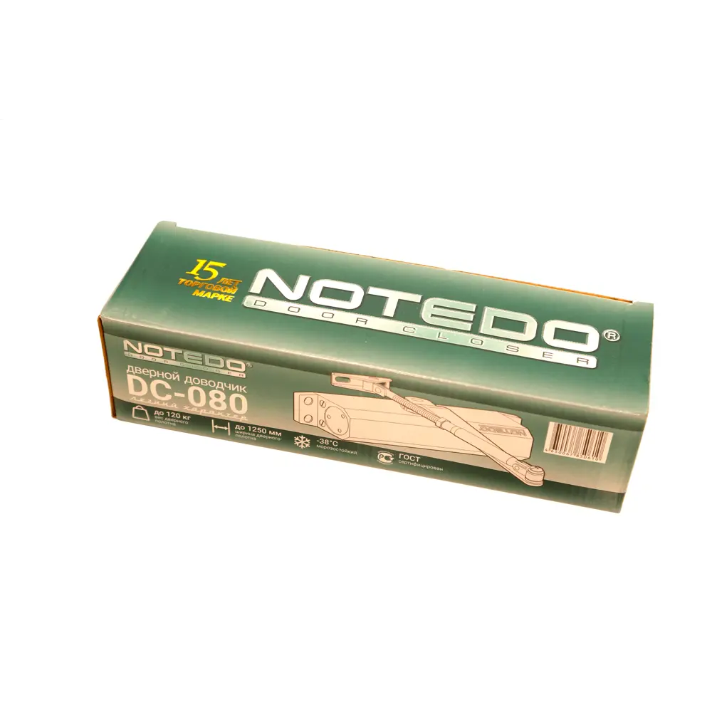 Фото 3 Доводчик дверной Notedo DC-080 серебро до 120 кг Фото 3 Доводчик дверной Notedo DC-080 серебро до 120 кг