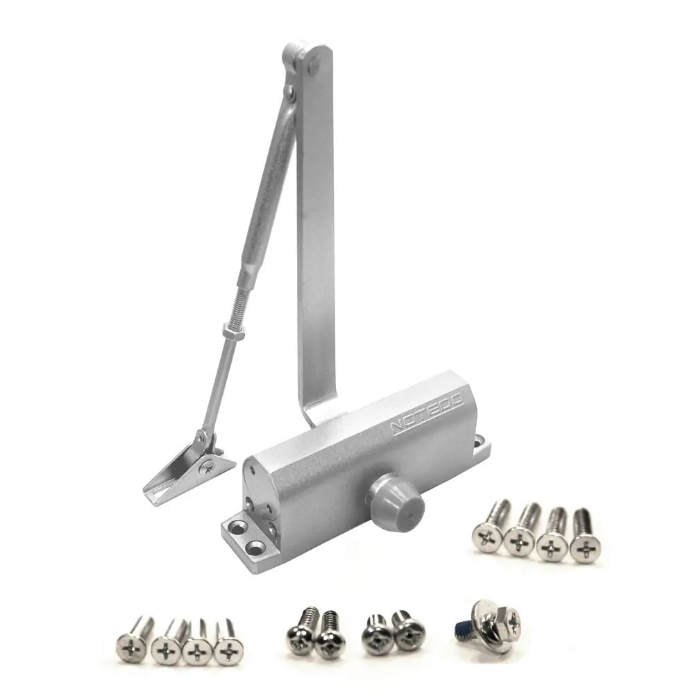 Фото 2 Доводчик дверной Notedo DC-080 серебро до 120 кг Фото 2 Доводчик дверной Notedo DC-080 серебро до 120 кг