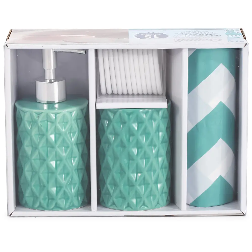 Фото 2 Набор аксессуаров для ванной комнаты Gromell GREEN FANTASY 77AS007 Фото 2 Набор аксессуаров для ванной комнаты Gromell GREEN FANTASY 77AS007