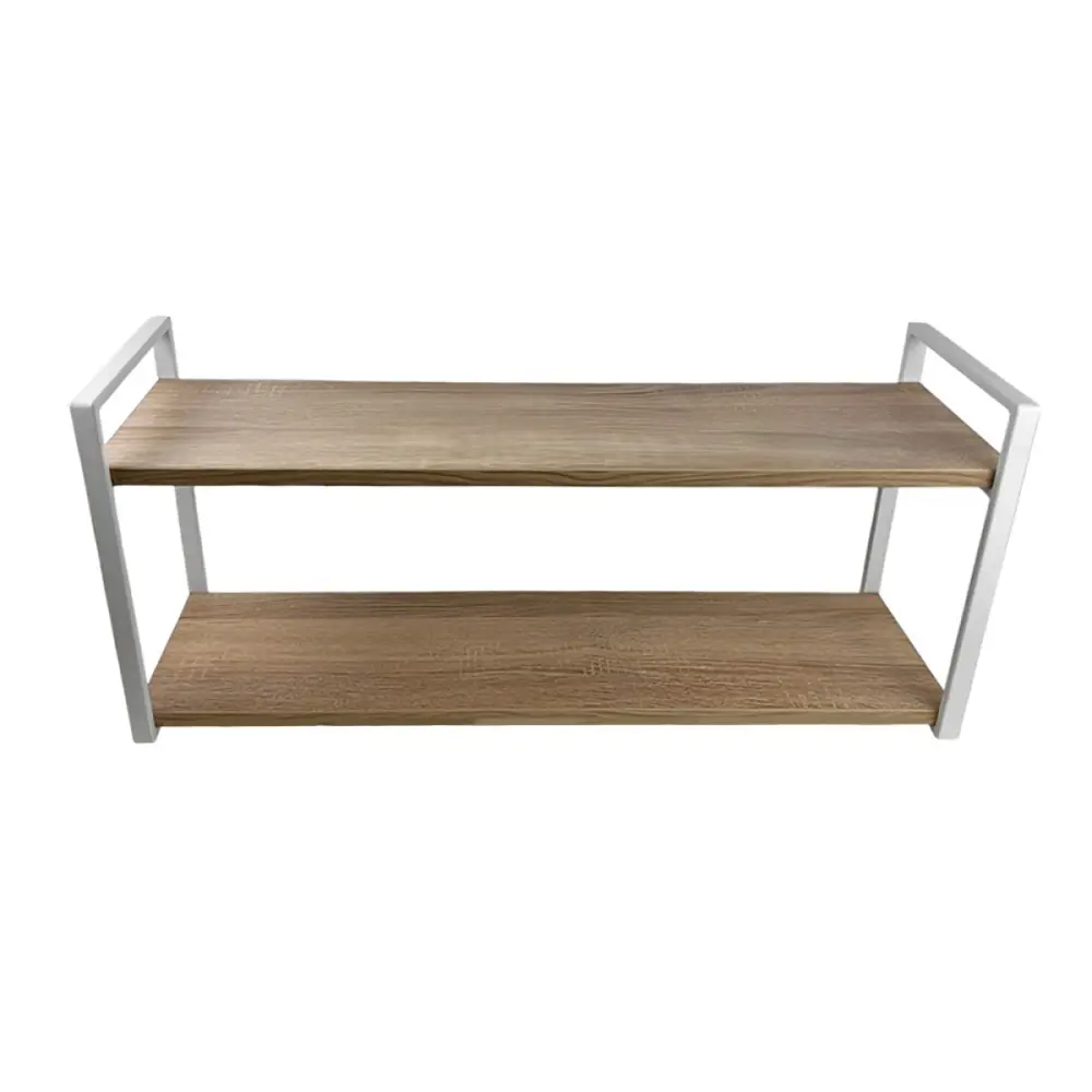 Фото 4 Настенная полка Элимет 80x34.5x20 см ЛДСП цвет дуб/белый Фото 4 Настенная полка Элимет 80x34.5x20 см ЛДСП цвет дуб/белый