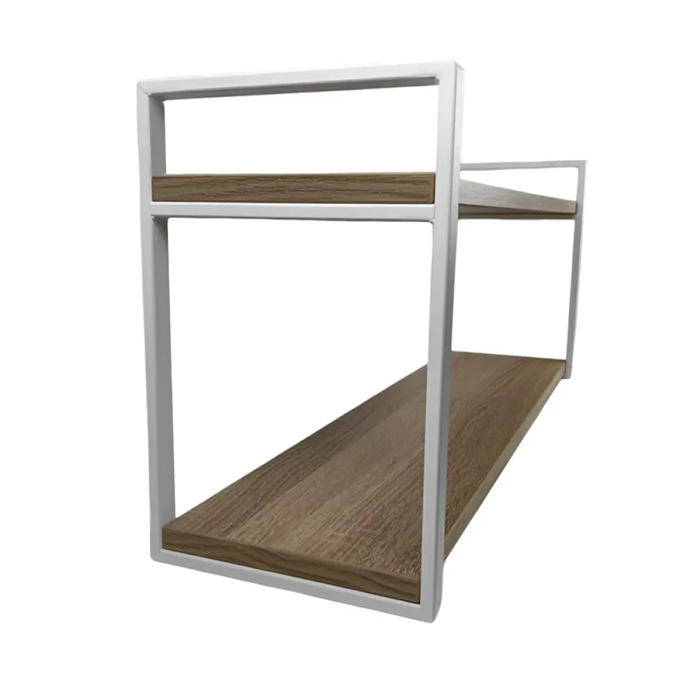 Фото 3 Настенная полка Элимет 80x34.5x20 см ЛДСП цвет дуб/белый Фото 3 Настенная полка Элимет 80x34.5x20 см ЛДСП цвет дуб/белый