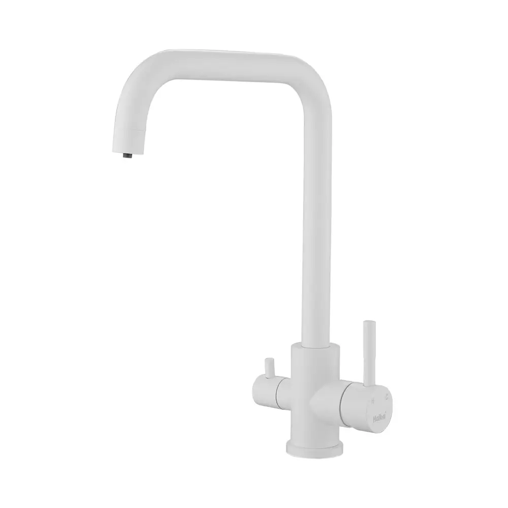 Фото Смеситель для кухни однорычажный Haiba HB820-8 излив 20.5 см цвет белый Фото Смеситель для кухни однорычажный Haiba HB820-8 излив 20.5 см цвет белый