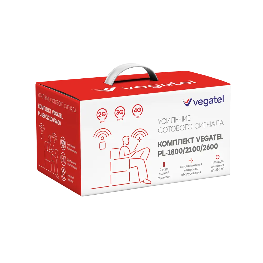 Фото 6 Комплект Vegatel PL-1800/2100/2600 с кронштейном Г-образным 15 см Фото 6 Комплект Vegatel PL-1800/2100/2600 с кронштейном Г-образным 15 см