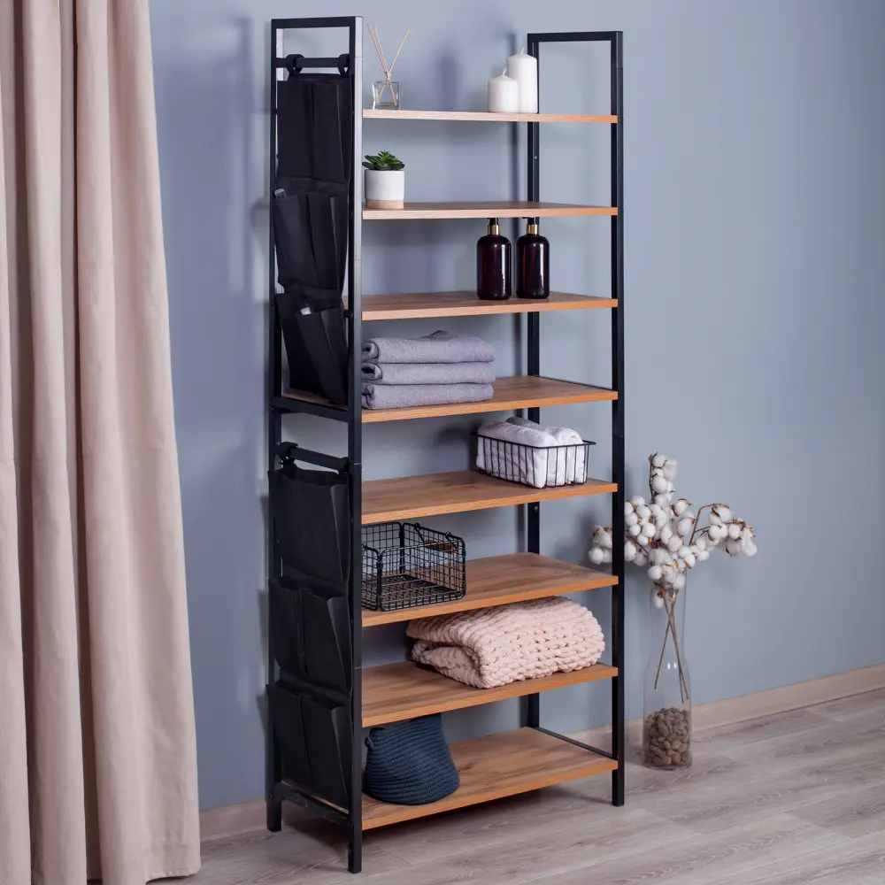 Фото 11 Полка для обуви Letta 73x86.4x30.8 см 4 полки ЛДСП цвет дуб вотан