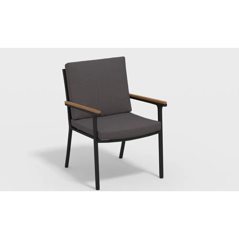 Фото Стул садовый Gardenini Calma 5 57x86x60 см цвет черный Фото Стул садовый Gardenini Calma 5 57x86x60 см цвет черный