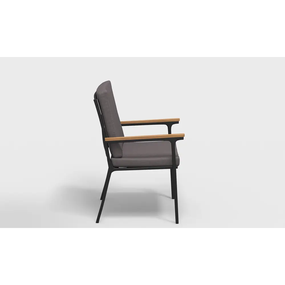 Фото 3 Стул садовый Gardenini Calma 5 57x86x60 см цвет черный Фото 3 Стул садовый Gardenini Calma 5 57x86x60 см цвет черный