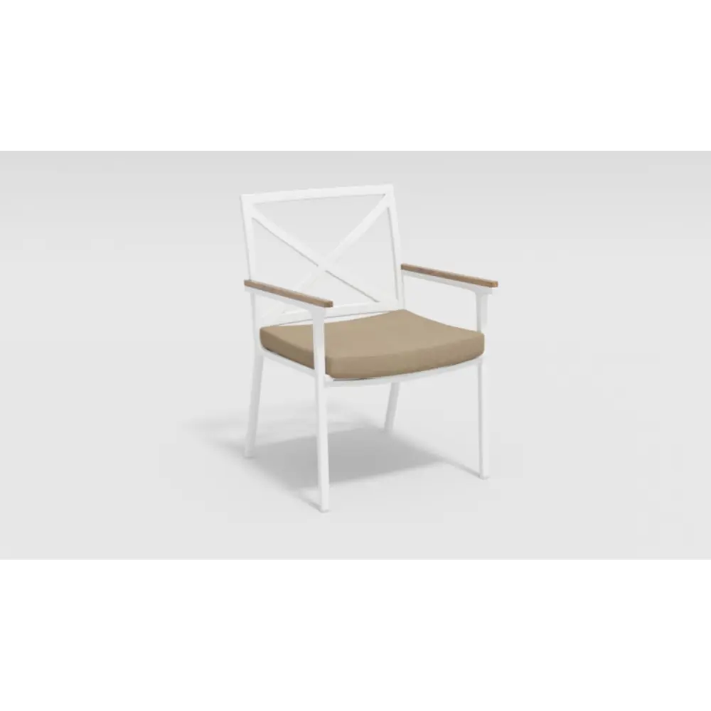 Фото Стул садовый Gardenini Calma 57x86x60 см цвет белый Фото Стул садовый Gardenini Calma 57x86x60 см цвет белый